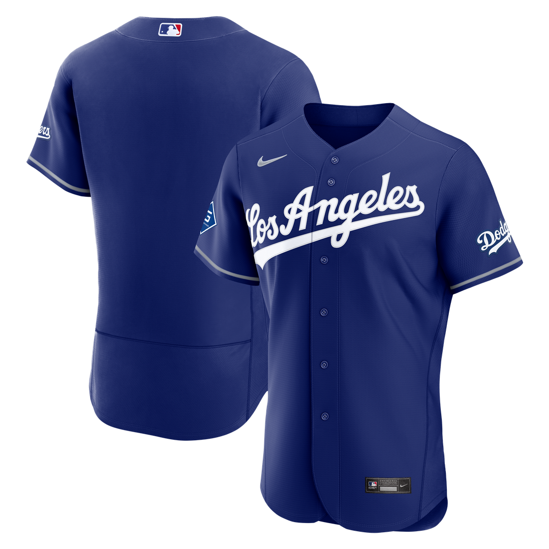 Los Angeles Dodgers Home Sponsor Patch Authentic Jersey - White