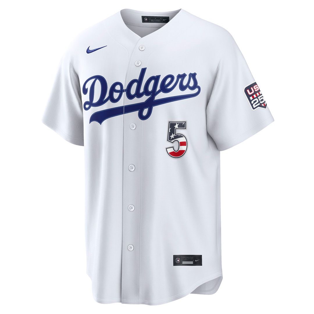 Los Angeles Dodgers Freddie Freeman USA 250 Fourth of July Home Stadium Jersey - White