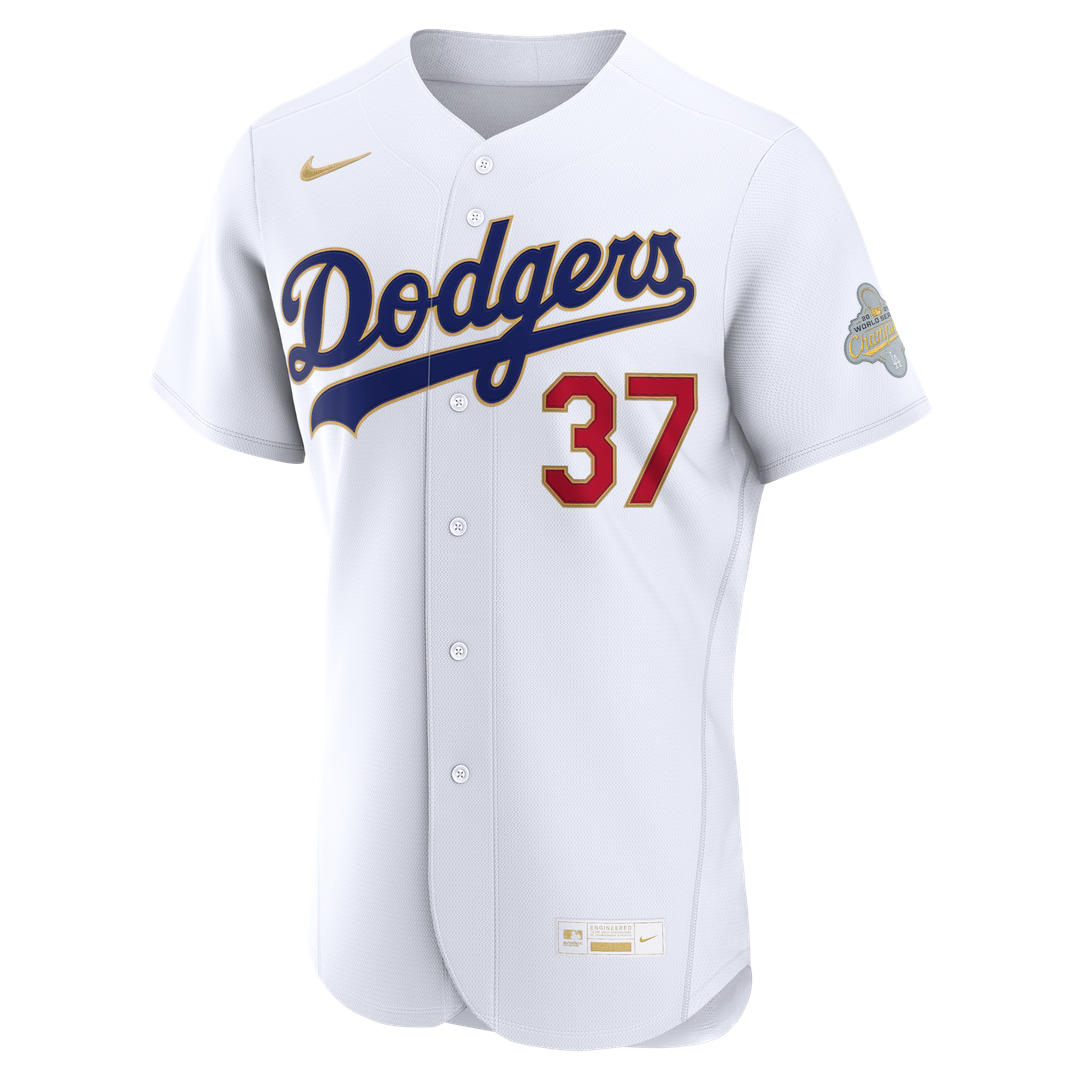 Los Angeles Dodgers Teoscar Hernández 2026 Gold Collection Authentic Jersey - White