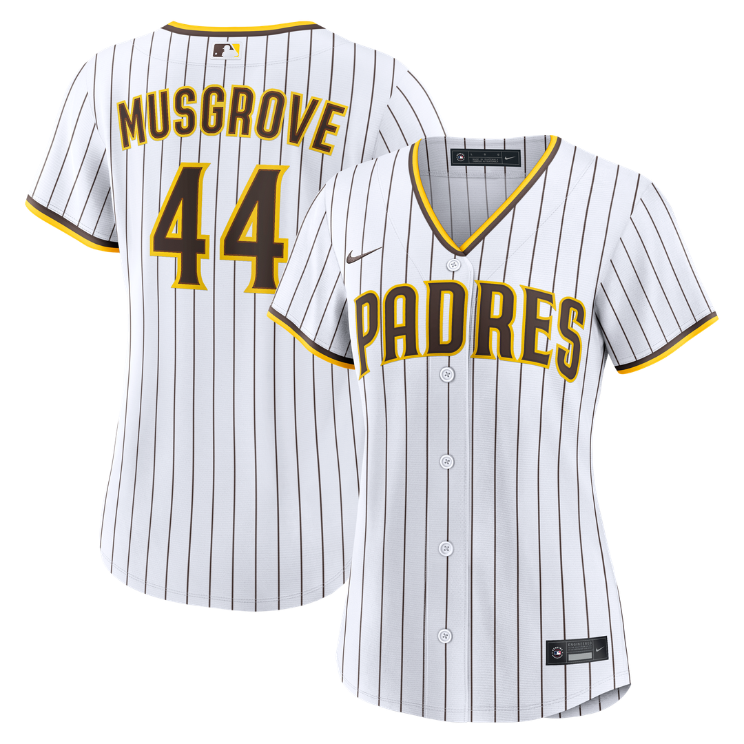 San Diego Padres Joe Musgrove Women's Home Replica Jersey - White