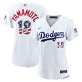 Los Angeles Dodgers Yoshinobu Yamamoto Women's USA 250 Fourth of July Home Stadium Jersey - White