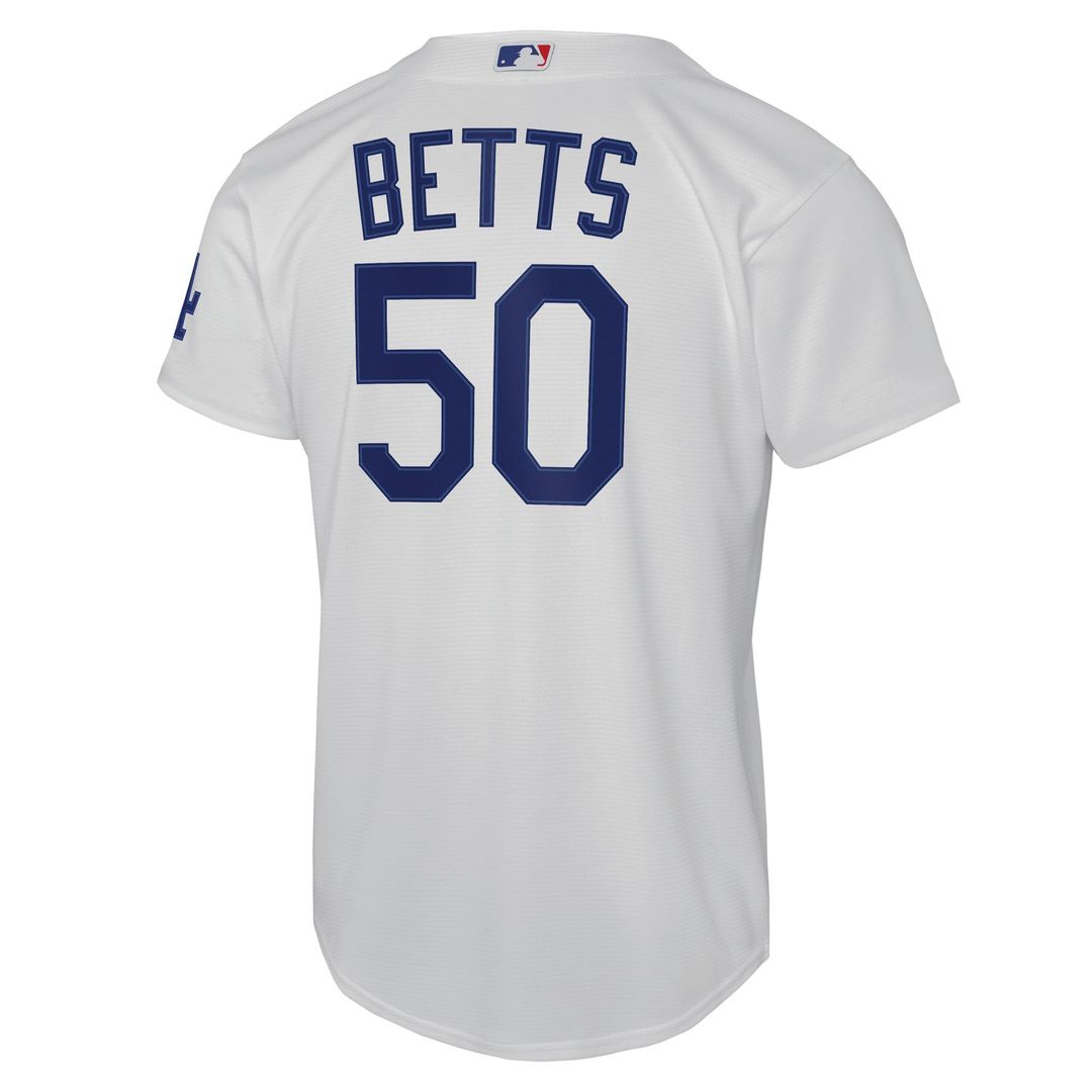Los Angeles Dodgers Mookie Betts Youth Home Stadium Jersey - White