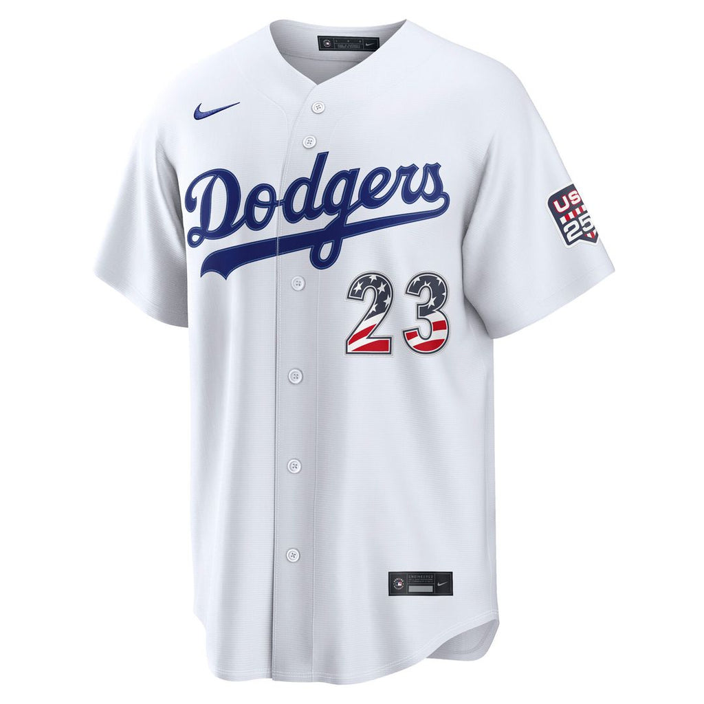 Los Angeles Dodgers Kyle Tucker USA 250 Fourth of July Home Stadium Jersey - White