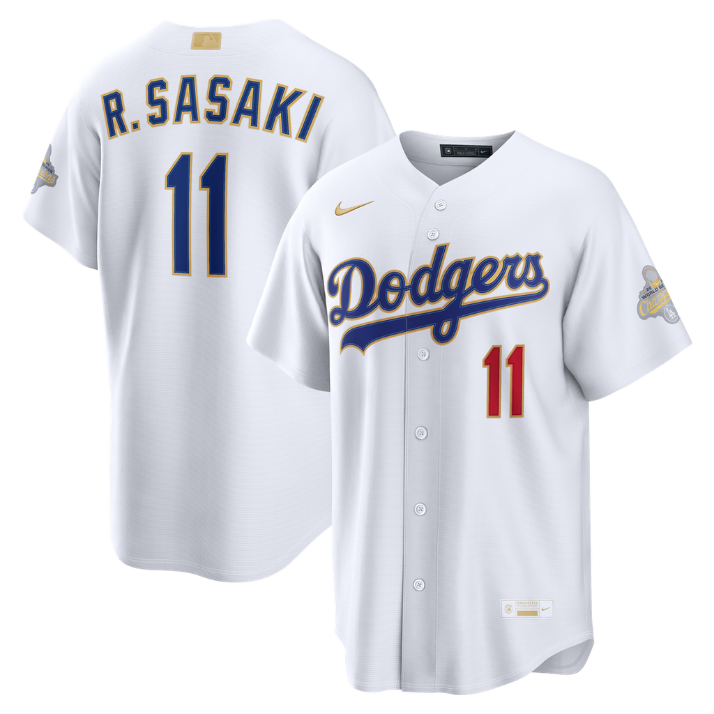 Los Angeles Dodgers Roki Sasaki 2026 Gold Collection Stadium Jersey - White