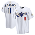 Los Angeles Dodgers Roki Sasaki 2026 Gold Collection Stadium Jersey - White