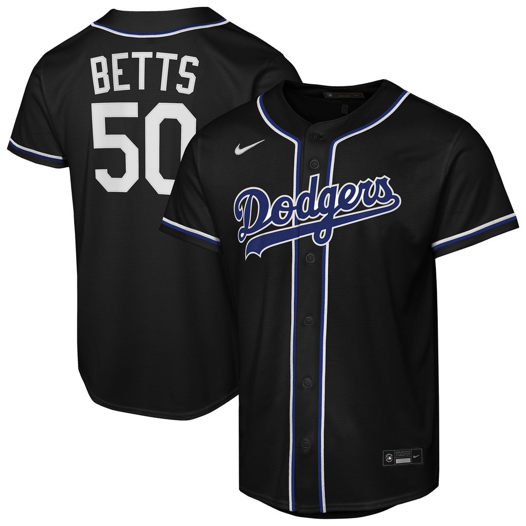 Los Angeles Dodgers Mookie Betts Youth Fashion Replica Jersey - Black