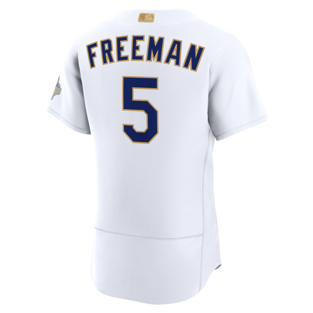 Los Angeles Dodgers Freddie Freeman 2026 Gold Collection Authentic Jersey - White