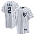 New York Yankees Derek Jeter Home Retired Replica Jersey - White